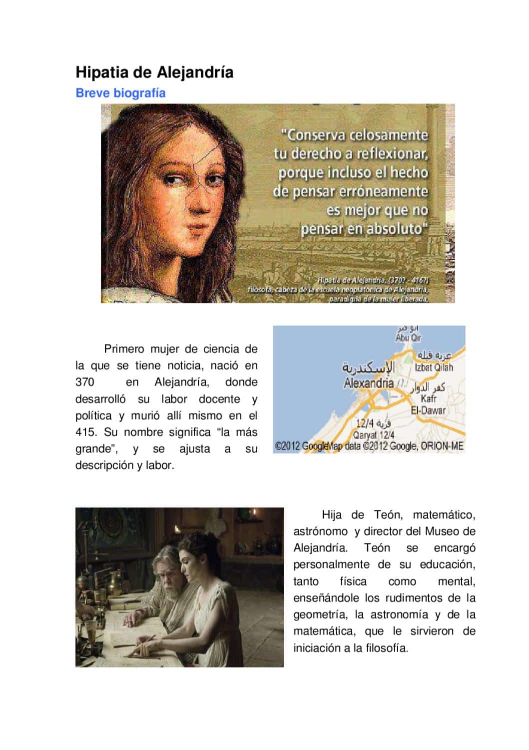 biografia de hipatia