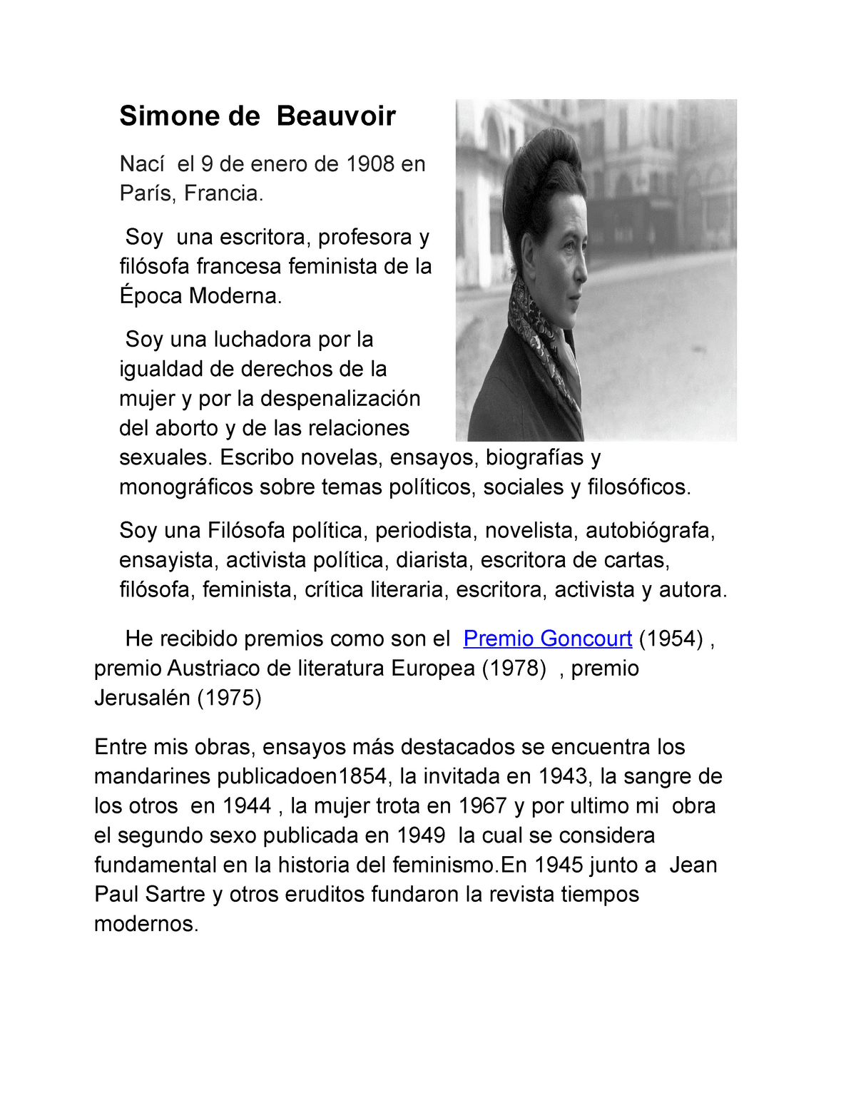 biografia de simone de bouvier