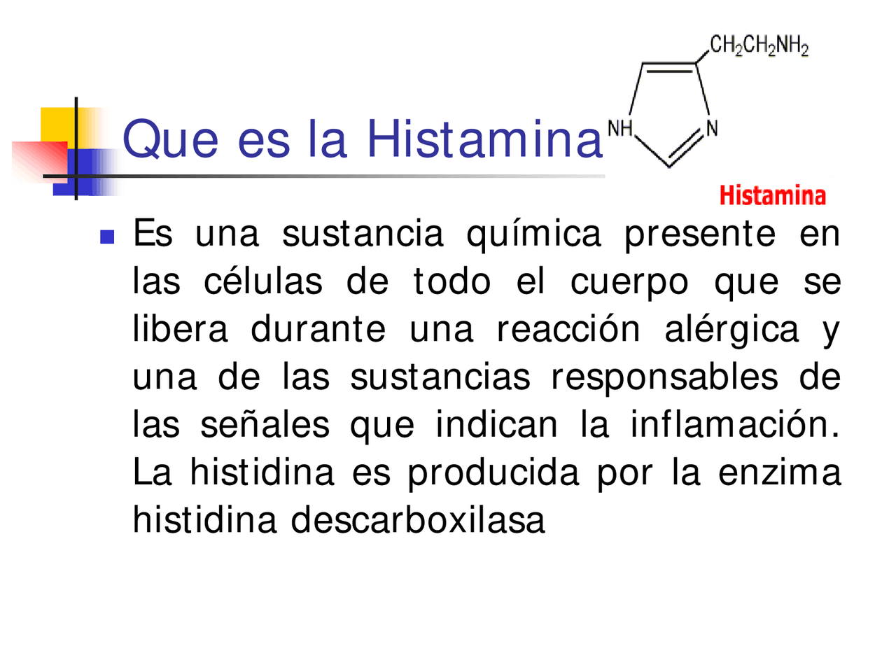 que es la histamina